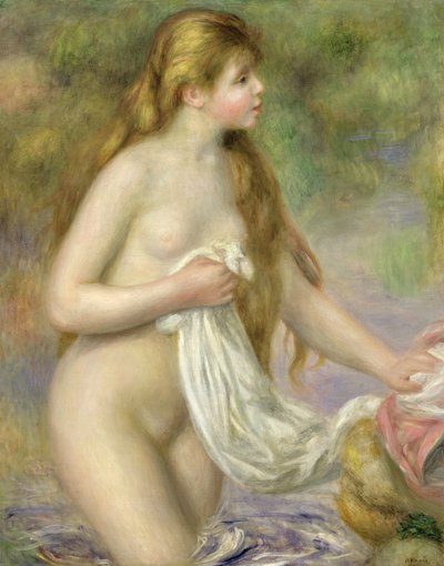 Badende mit langen Haaren, ca. 1895 von Pierre Auguste Renoir